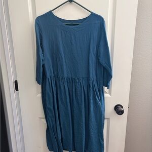 Elegant Blue Women's Dress
